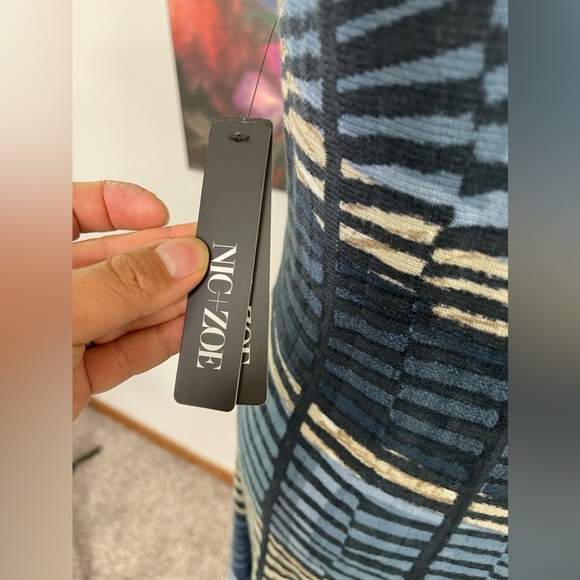 Nic + Zoe Mesmerize A Line Knit Twirl Midi Career Dress Office Retail 228 - Picture 6 of 12